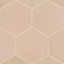 Bedrosians Makoto Hexagon Matte Porcelain Tile 10 x 10, Momoiro Blush (10.76 sq. ft./Case)