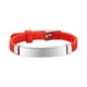 thumbnail image 2 of Pulsera de acero inoxidable de colores, pulsera de silicona luminosa, rojo, 2 of 4