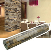 Brick Wallpaper, Textured, Waterproof for Home Design and Room Decoration, Super Large Size 10m x 0.53m / 393.7'' x 21''