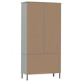 thumbnail image 5 of vidaXL Adult Standard Tall Bookcase with Metal Legs Grey 85x35x172.5 cm Solid Wood OSLO, 5 of 5
