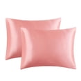 thumbnail image 1 of Juego de 2 fundas de almohada de seda Daiosportswear, suaves, transpirables y sedosas, tamaño king. Funda de almohada de seda satinada morera natural con cremallera oculta para cabello y piel (50,8 x, 1 of 5