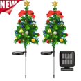thumbnail image 1 of Djiypn 2-Pack Solar Christmas Tree Outdoor Christmas Decorations, Solar Xmas Tree Lights with LED, Waterproof Solar Christmas Lights for Yard Front Porch Pathway Decor (29.5", 2Pack), 1 of 9