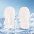 thumbnail image 2 of Karoyedx Girls Ice Skating Gloves Toddler Mittens Waterproof Toddler Gloves Baby Winter Mittens Toddler Snow Gloves for Kids Boys Girls White Size,1-2 Years, 2 of 7