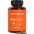 thumbnail image 1 of Real Mushrooms RealBoost (Mushrooms + Herbs) | 1,000 Mg | 30 Servings | 60 Capsules, 1 of 3