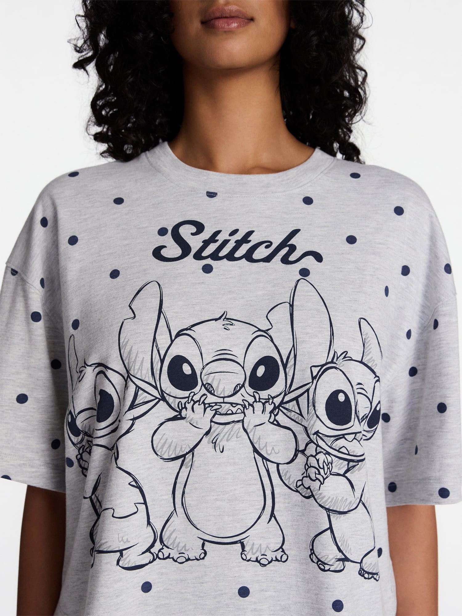 Lilo and Stitch Women's Fashion Boxy Tee, Sizes XXS-XXL