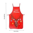 thumbnail image 4 of "Merry Christmas" Reindeer Printed Apron - Festive Kitchen Decor and Practical Holiday Cooking Accessories for Home,Red, 4 of 4