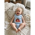 thumbnail image 3 of BemeyourBBs Newborn Baby Boy Summer Clothes Infant Baby Boy Farm Animal Outfit Tank Romper Overalls Animal Embroidered Sleeveless Bubble Bodysuit Playsuit Jumpsuit, 3 of 9