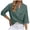 Green, variant on Lixiuxyad 3/4 Sleeve Women's Top Casual Loose Round Neck T Shirt Cute Solid Color Long Version Top Basic Tee,Black L