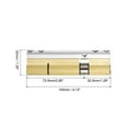 thumbnail image 2 of Uxcell 32.5/72.5 (105mm Overall) European Double Lock Cylinder with 8 Keys, 2 of 6