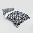 thumbnail image 3 of Floral Duvet Cover Set, Ornate Silhouettes Pattern with Circle Abstract Vintage Design Inspiration, Bedding Set with Shams and Fitted Sheet, 3 Sizes, by Ambesonne, 3 of 3