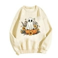 thumbnail image 4 of JSheng Women Loose Sweatshirts Halloween Fashion Printed Casual Long Sleeve Hoodless Sweatshirt Blouse, 4 of 5