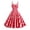 Red, variant on ICHUANYI Women's New Trending V Neck Sleeveless Vintage Print Party Cocktail Dresses Stretchy Dresses Fashion Cloth 2024