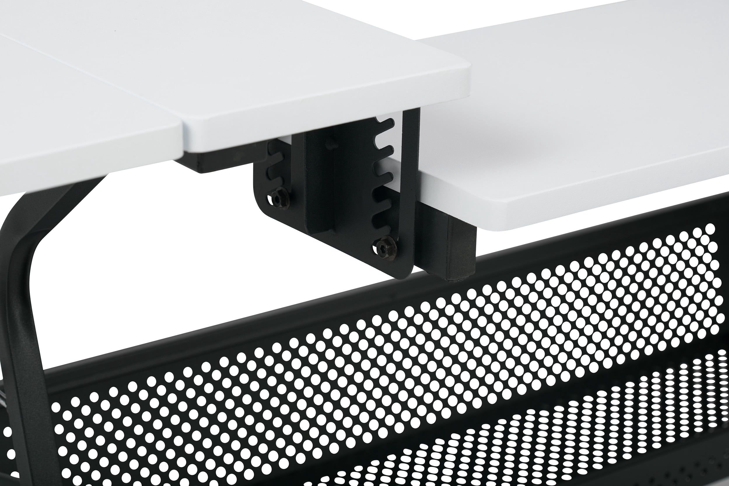 Sew Ready Eclipse Ultra Hobby/Office/ Sewing Desk with Height Adjustable Platform and Storage Black/White