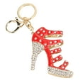 thumbnail image 4 of Porte-clés en Strass Forme de Chaussure à Talons Hauts Mignon Sac à Bijoux Pendentif Accessoires Rouge, 4 of 10