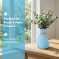 thumbnail image 3 of REGALWOVEN Modern Geometric Flower Vase, Unbreakable Vase for Home Decor Blue 4.7"L x 4.7"W x 6.7"H, 3 of 6