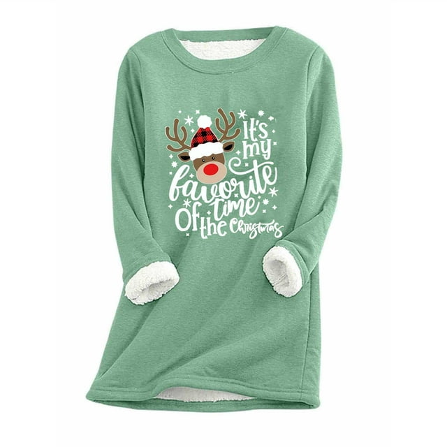 Hot6sl Women's Printed Round Neck Long Sleeved Top