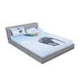 thumbnail image 2 of Ambesonne Animal Fitted Sheet & Pillow Sham Set, Baloons Sky Art, Queen, Multicolor, 2 of 2