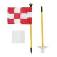 thumbnail image 1 of Juego de copas con agujero de bandera de Pin de Golf para Mini Putting Green Flagstick Yard Practice Supplies Portable 2 Section desmontable White Red Grid NikouMX Deportes, 1 of 8