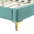 thumbnail image 4 of Modway Sienna Performance Velvet Full Platform Bed in Mint, 4 of 10