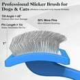 thumbnail image 2 of 2 Pcs Dog Slicker Brush for Golden Doodle Grooming Kit, Pet Hair Brush for Medium & Long Haired Dogs, Blue, 2 of 7