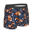 thumbnail image 3 of Balery Cute Foxes Men's Boxer Briefs, Soft and Breathable Cotton Underwear with nylon Waistband-XX-Large, 3 of 9