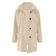thumbnail image 2 of BLOCLOALO Winter Coats Trendy Stand Collar Button Up Sweaters Wool Cardigan Coats with Pockets Lapel Long Jacket Coat Fashion Casual Open Front Outerwear Plus Size Coat Fitted Warm Cardigans Beige L, 2 of 5