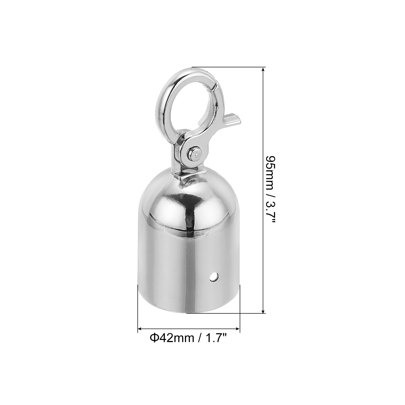 Unique Bargains Stanchion Rope End Stopper Cord for Crowd Control Queue Divider Silver