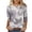 White, variant on SwiftWear Casual Vintage Floral Graphic Tshirt for Women Soft 3/4 Sleeve Tee Loose Fit and Classic Crew Neck​ Basic Tops
