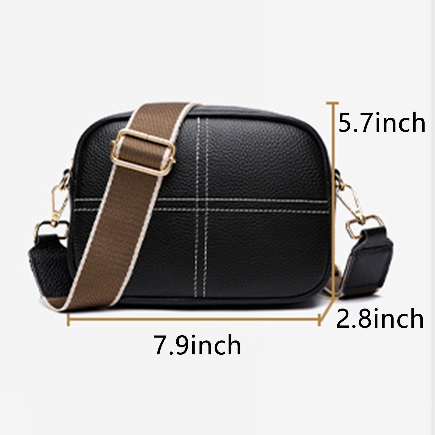 KAWELL Womens Small Crossbody Bag with Wide Strap Camera Purse and Wallet