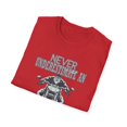 thumbnail image 4 of Humor MTB Riding Biker Cycling Bicycle Funny Retro Never Underestimate An Old Guys Men Women Unisex Softstyle T-Shirt, 4 of 4