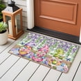 thumbnail image 4 of Entryway Rug 2'x3', Blue Purple Gnomes Small Rug for Kitchen Bathroom Door Mat Indoor Entrance, Spring Hydrangea Flower Leaf Green Plaid Non-Slip Area Rugs Floor Mats Carpet Front Door Rugs, 4 of 8