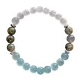 thumbnail image 2 of Pulsera de cristal de piedra natural, aguamarina, joyería de alta gama, unisex, 2 of 7