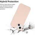 thumbnail image 5 of iPhone 13 Case iPhone 13 Phone Case Liquid Silicone Gel Rubber Cases Slim Anti-Scratch Soft Microfiber Lining Full Shockproof Protective Girls Women Cover for iPhone 13 6.1", Sand Pink, 5 of 14