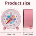 thumbnail image 4 of Destyer Exquisite Craft Alarm Clock Non-deforming Silent Ticking Smooth Line Clock For Children Simple F271A-4 inch 1Set, 4 of 6