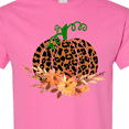 thumbnail image 4 of Inktastic Cheetah Print Pretty Pumpkin with Fall Leaves T-Shirt, 4 of 5