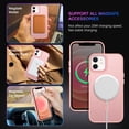 thumbnail image 2 of YINLAI iPhone 12/12 Pro Case Compatible with Mag-safe,Translucent Matte Slim Fit Shockproof Protective Case for iPhone 12/12 Pro,Pink, 2 of 7