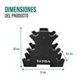 thumbnail image 5 of Set Mancuernas Vinílicas 3 Pares De 1,3, 5 Lb Tayga Con Rack Color Negro, 5 of 5