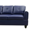 thumbnail image 7 of Hommoo L Shaped 4-Seat Couch, 16'' Back Height Faux Leather Sectional Couches and Sofas, Modern Living Room Furniture Sets Sectional Sofa Set, Blue(No Ottoman), 7 of 7