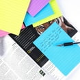 thumbnail image 5 of Notas adhesivas rayadas de 4 x 6 pulgadas, notas adhesivas de colores brillantes con súper adherencia, 45 hojas por bloc, 6 blocs por paquete, 5 of 5