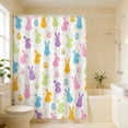 thumbnail image 4 of Easter Themed Waterproof Shower Curtain with Bunny and Egg Pattern, Polyester Bathroom Decor with Mould Resistant Coating, Decorative Fabric Curtain(B), 4 of 6