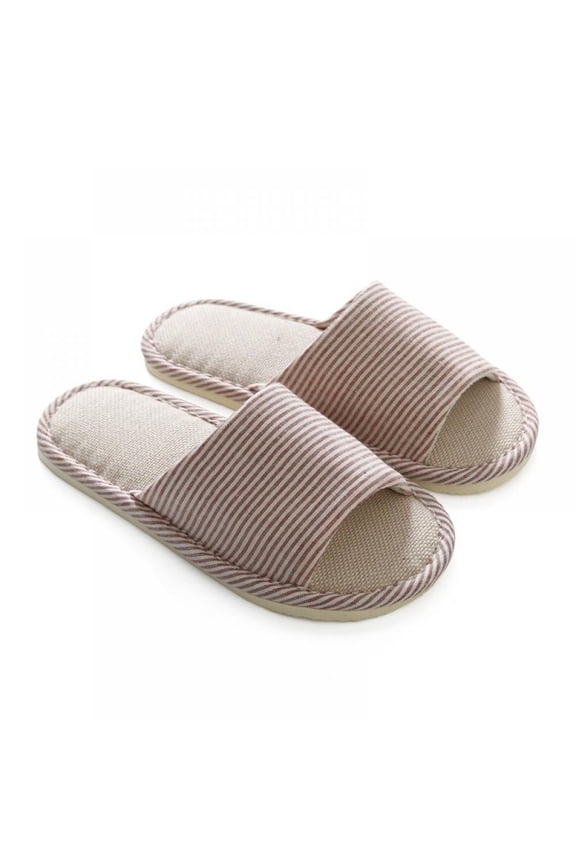 Women and Men's Comfortable Casual Cotton Flax Slipper Indoor Use