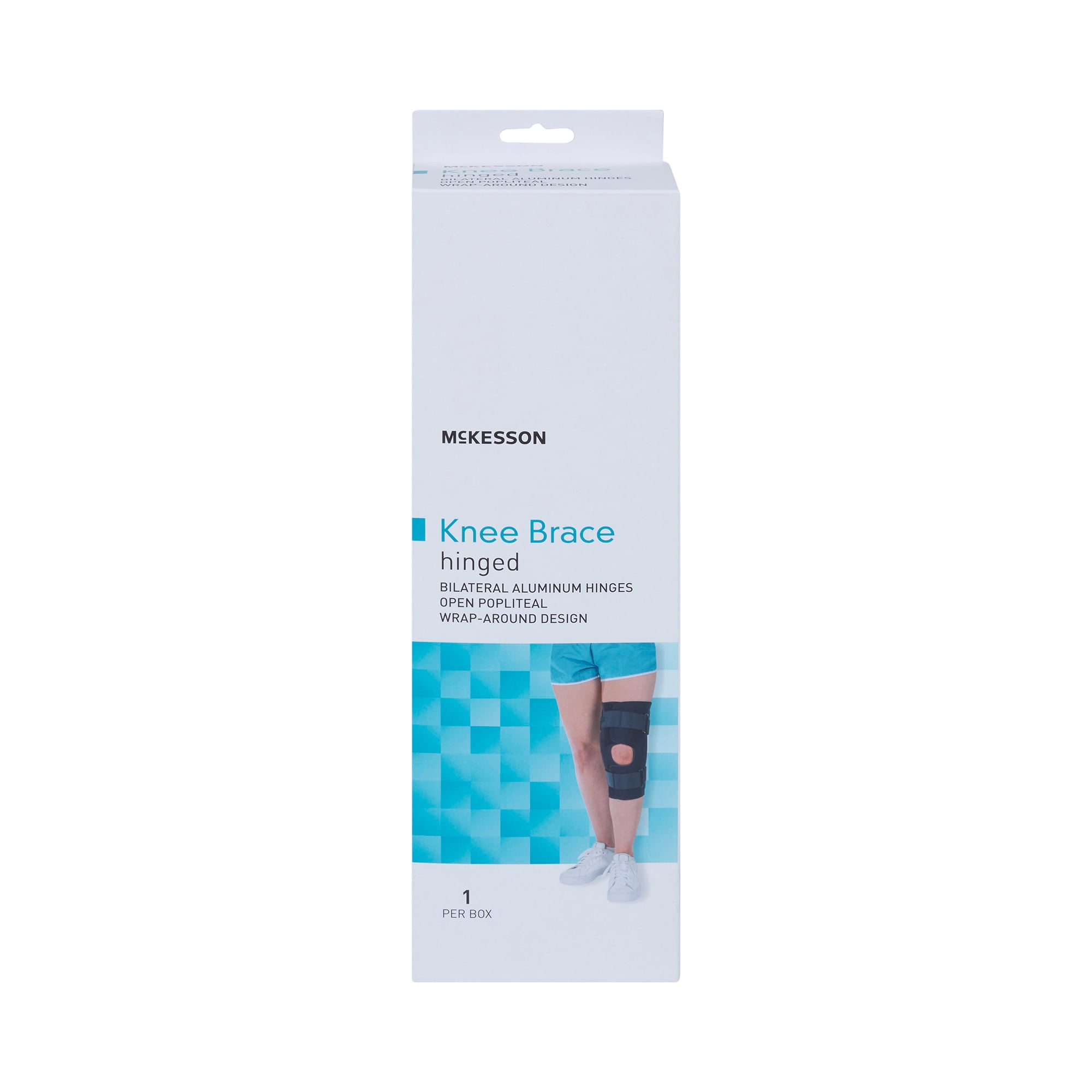 McKesson Knee Brace for Pain - Hinged Side with Open Patella, Size 2XL, 1 Ct