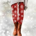 thumbnail image 2 of adviicd Women's High Waist Christmas Ankle Length Seasonal Printed Leggings (Red, M), 2 of 4