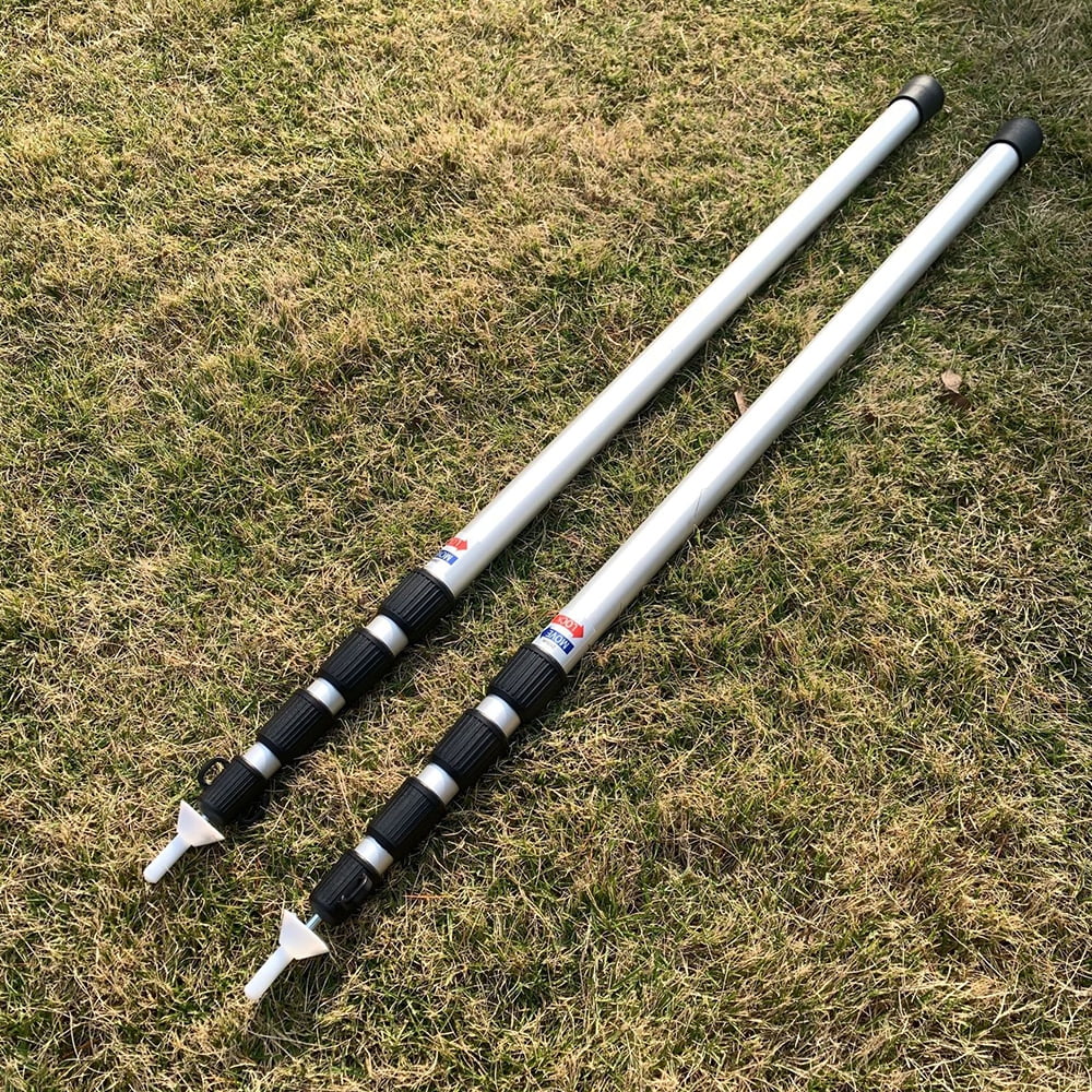 Mât D'auvent Télescopique En Aluminium 19 Mm – 1,6/2 M Portable, Réparable, Pour Tente Ou Bâche