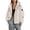 White, variant on Women's Utility Hooded Windproof Jacket Multi Pocket Zip Up Outdoor Coat with Patch Logo for Hiking Travel Daily Street Casual Wear Purple XXL