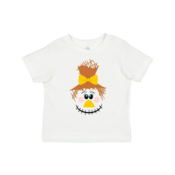 Inktastic Halloween Fall Cute Smiling Scarecrow Face Girls Toddler T-Shirt