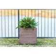 thumbnail image 3 of Zylina Modern Indoor/Outdoor Trough Planter Collection - Tall 18" X 18" X 18.3" for Patios, Decks, Atriums, Balconies and Indoor Rooms, 3 of 8