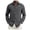 Grey, variant on Mens Polo Breathable Blend Button Down Lightweight Long Sleeve Beach Tops,Black,L