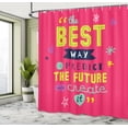 thumbnail image 5 of Ambesonne Saying Shower Curtain, Typography, 69"Wx75"L, Dark Coral Multicolor, 5 of 5
