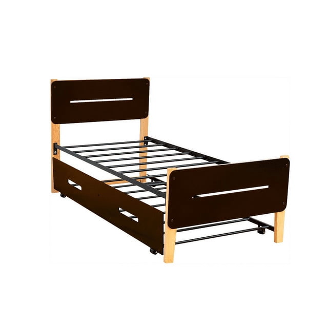 Cama Juno Café Atlas del Descanso Cama baja con ruedas 105 cm Altura x 101 cm Ancho x 199 cm Profundidad